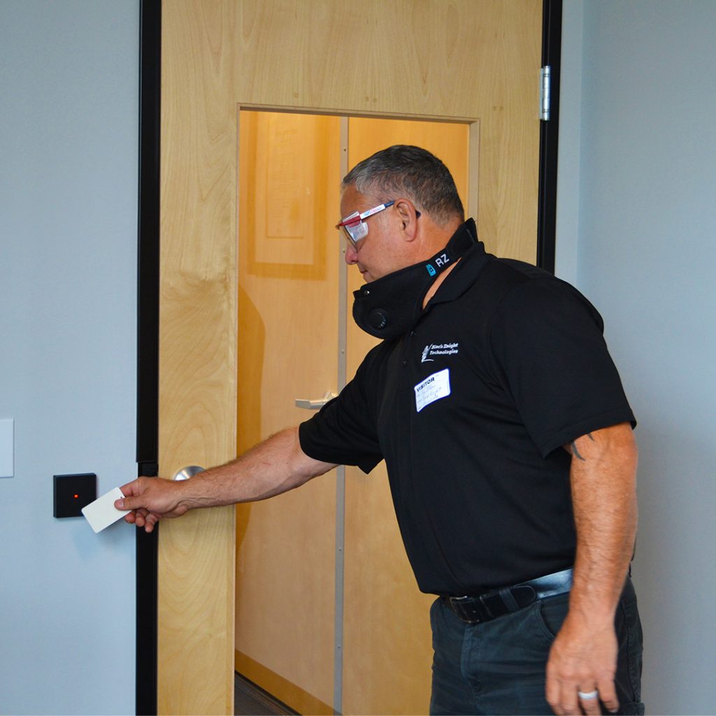 Door access through key scanner